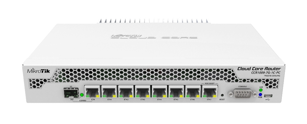 CCR1009-7G-1C-PC-MikroTik CCR1009-7G-1C-PC 8 Gigabit Port 1 adet Combo SFP Firewall Router