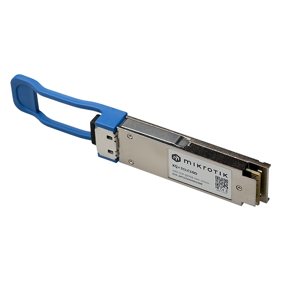-Mikrotik XQ+31LC10D 100 Gigabit QSFP28 Fiber Modül, 10 km Mesafe, Düşük Güç Tüketimi