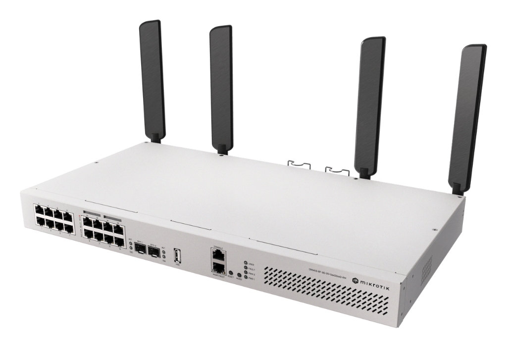 -Mikrotik CRS418-8P-8G-2S+ Switch - Wi-Fi 6, 16× GbE, 8× PoE-out, 2× 10G SFP+