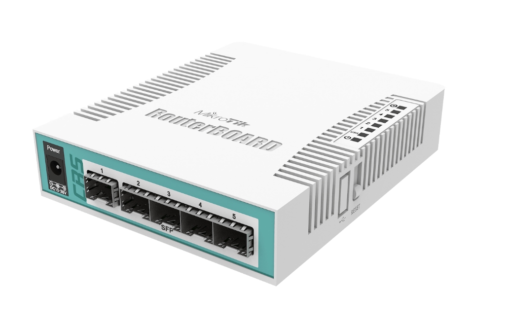 -MikroTik CRS106-1C-5S - 5× SFP ve 1× Combo Portlu Kompakt Fiber Switch