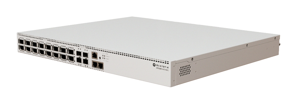 Mikrotik CRS520-4XS-16XQ-RM MikroTik CRS520-4XS-16XQ-RM — 16× 100Gb QSFP28 + 4× 25Gb SFP28 Port Layer-3 Yönetilebilir Veri Merkezi Switch ürün görseli 2 - wifidepo