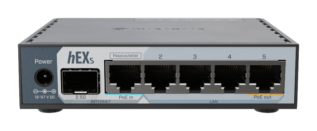 E60iUGS-MikroTik hEX S (2025) 2.5 SFP Firewall Router