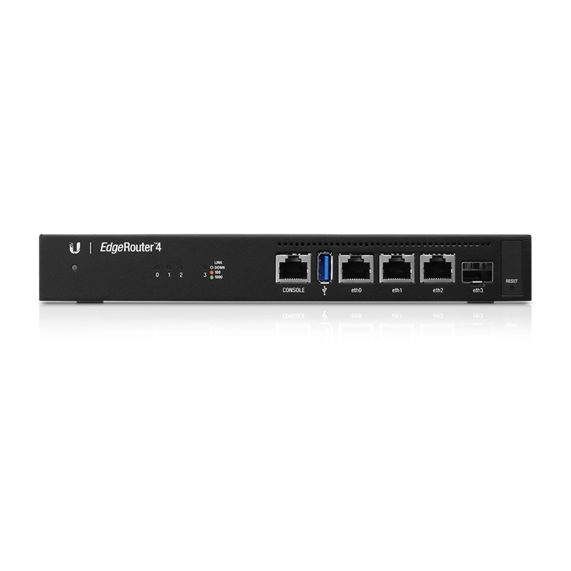 -UBNT EdgeRouter 4 (ER-4) - Profesyonel Router, 4 Gbps Throughput, 3 Gigabit RJ45 ve 1 SFP Port