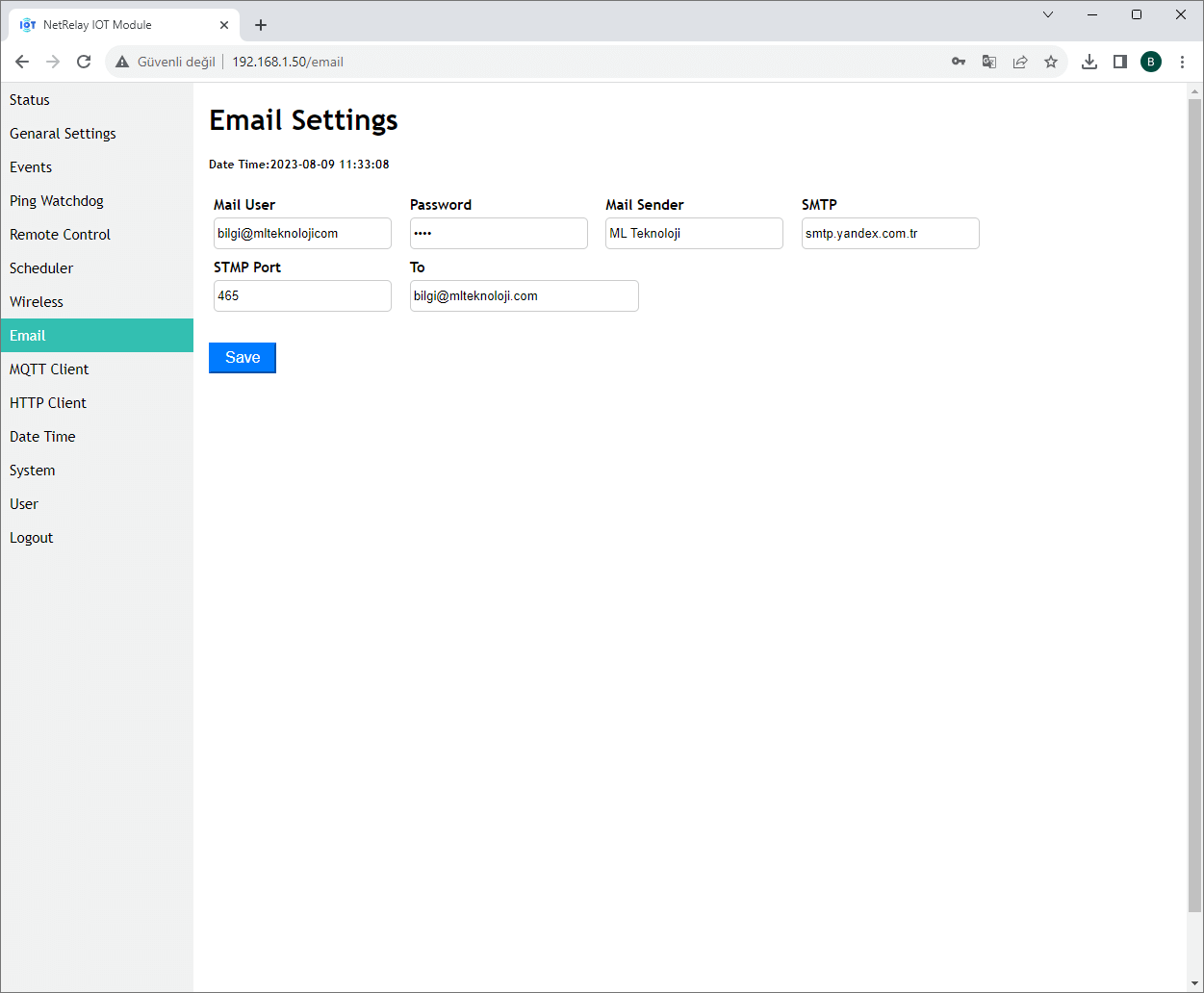 NetRelay NR003 NetRelay IoT 4 Röle, 4Input PoE + Ethernet + Wi-Fi LAN Relay Akıllı Otomasyon Kartı Adaptörsüz ürün görseli 12 - wifidepo