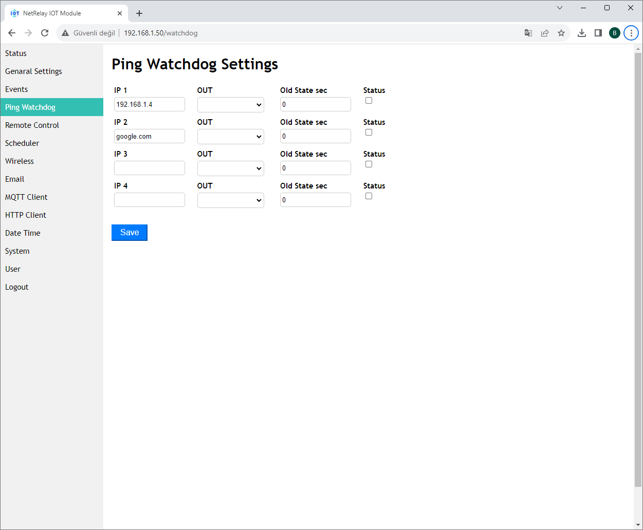 NetRelay NR003 NetRelay IoT 4 Röle, 4Input PoE + Ethernet + Wi-Fi LAN Relay Akıllı Otomasyon Kartı Adaptörsüz ürün görseli 15 - wifidepo