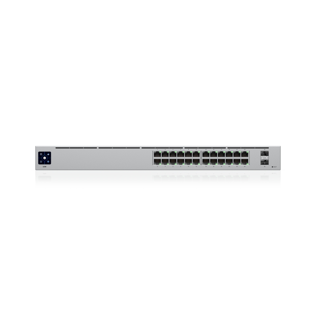 USW-24-Ubiquiti UniFi Standard 24 (USW-24) | 24 Port Gigabit, 2 SFP, Fansız Layer 2 Switch